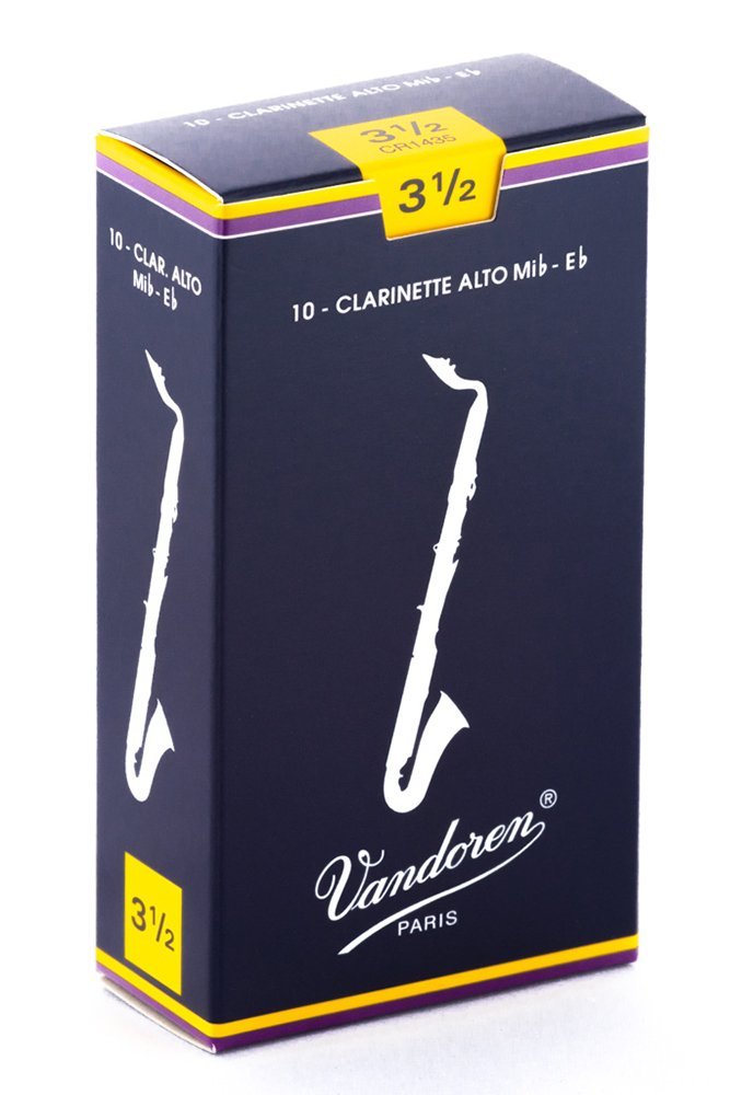 Vandoren CR1435 Alto Clarinet Traditional Reeds Strength 3.5 (Box of 10)