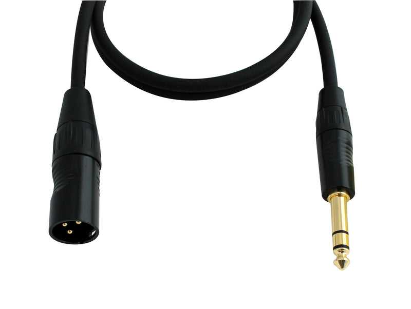 Digiflex HXMS-3 1/4'' TRS to XLR Male Adaptor Cable - 3'