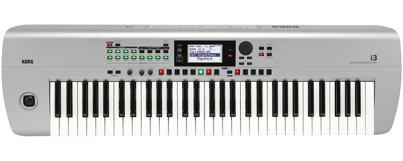 KORG i3 61-Key Music Workstation Synthesizer With Onboard Sequencer - Silver