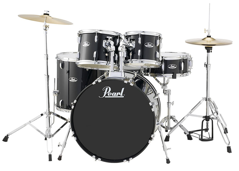 Pearl RS525SCC31 Roadshow 5-Piece Drum Set, Jet Black