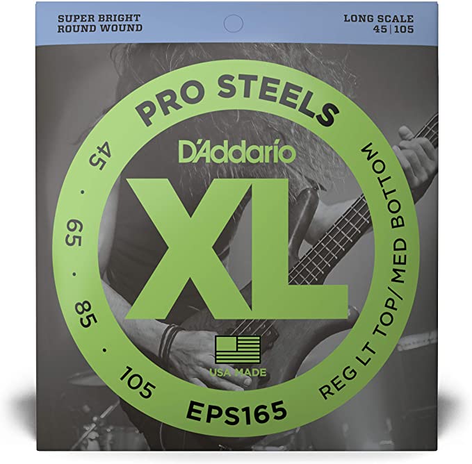 D'Addario EPS165 ProSteels Round Wound Long Scale 45-105