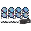 American DJ Mega Flat Pak 8 Plus - 8x Par Cans With Bag & Cables