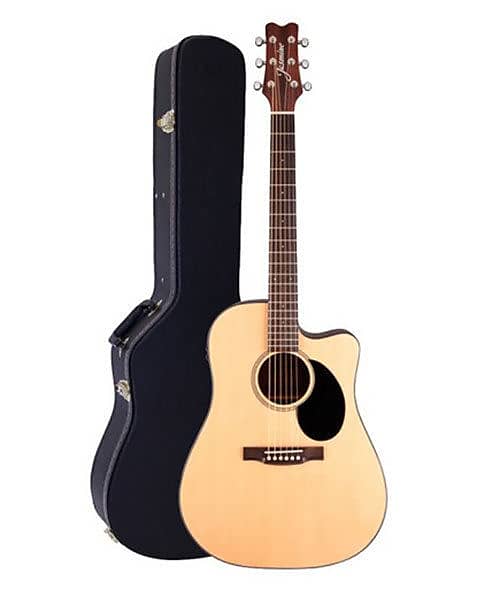 Jasmine JD39CE Acoustic-Electric Guitar With Hardshell Case - Natural Sonorisation Trans-Musical