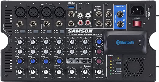 Samson XP800 8-Channel 800w Portable PA System With EFX & Bluetooth