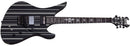 Schecter 1741-SHC Synyster Gates Custom-S Ebony Board Electric Guitar - Black/Silver Stripes