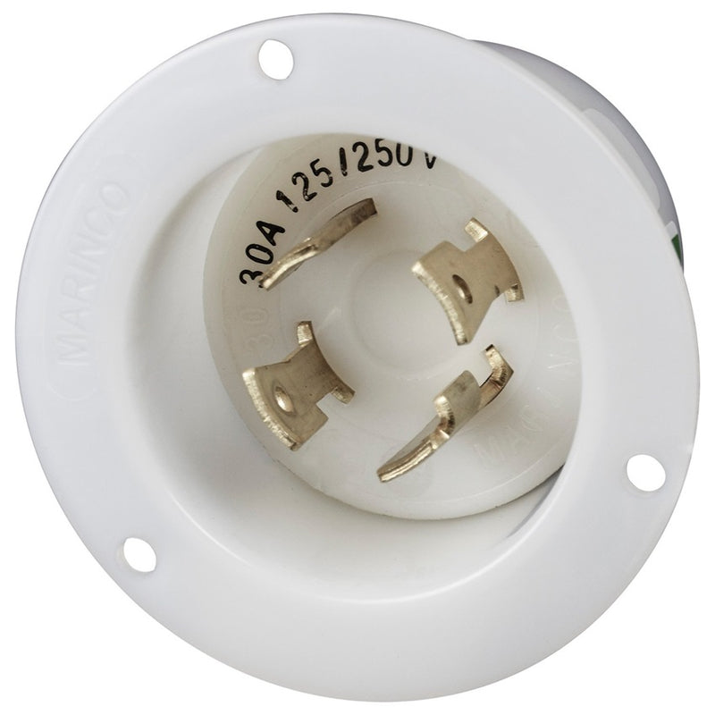 Marinco 3014FI Male 125-250V/30A Twist-Lock 4-Wire Flanged Inlet