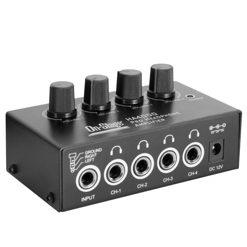 On-Stage HA4000 Four-Channel Headphone Amp