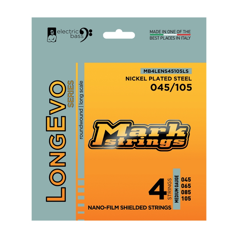 Markbass MB4LENS45105LS Longevo Series Nickel Plated Steel Nano-film Shielded Bass Strings - 045 - 105