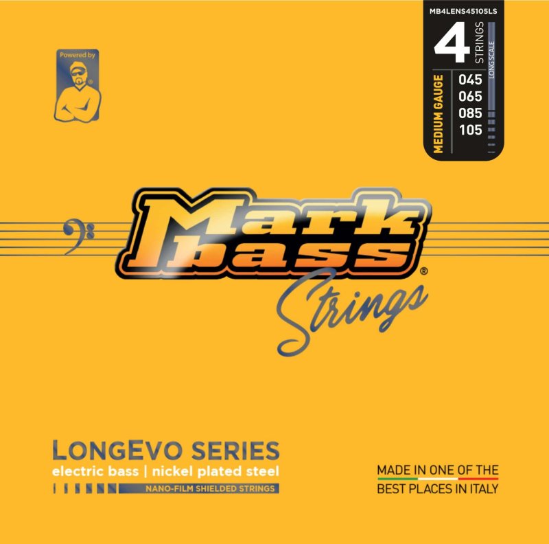 Markbass MB4LENS45105LS Longevo Series Nickel Plated Steel Nano-film Shielded Bass Strings - 045 - 105