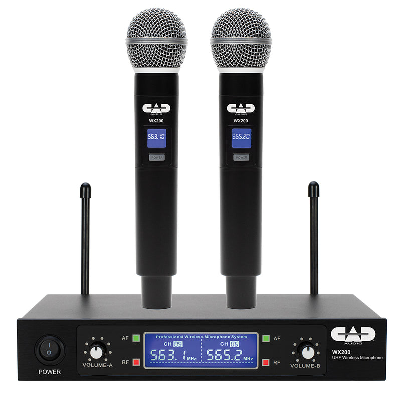 CAD WX200 UHF Wireless Dual Handheld Microphone System