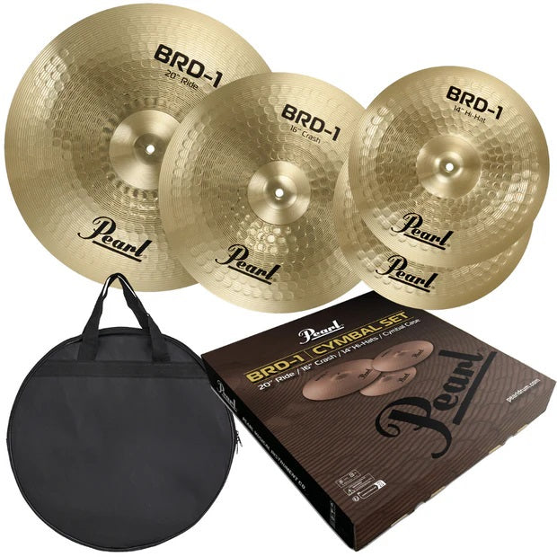 Pearl BRD-1 Cymbal Set With 14” HiHats, 16” Crash & 20” Ride