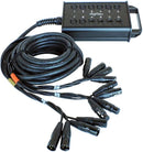 Digiflex HE8-4X-25 XLR Snake - 8 Sends / 4 Returns - 25'