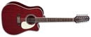 Takamine John Jorgenson Signature 12-String Acoustic/Electric Guitar With Case - Gloss Wine Red