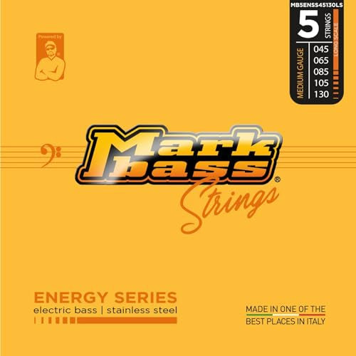 Markbass Long Scale 5 Bass Strings - Stainless Steel, Medium Gauge - MB5ENSS45130LS