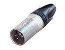 Neutrik NC5MXX 5 Pin XLR Male Connector w/ Nickel Housing & Silver Contacts