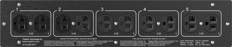 Theatrixx SP-36A-L1430 Rackmountable (2RU) Electrical Distribution System