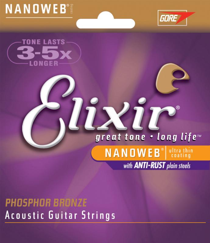 Elixir 16002 Acoustic Guitar With Nanoweb Coating String Set 10-47
