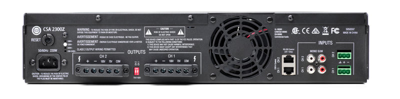 JBL CSA2300Z 70/100v Dual-Channel 300W Amplifier