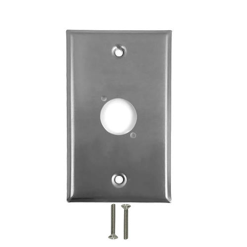 Digiflex DGP-1G-STEEL-1D Single Gang Wall Plate, 1x D Size Punched Hole