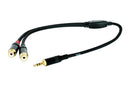 Digiflex 1/8'' trs To Dual RCA Female - 1'