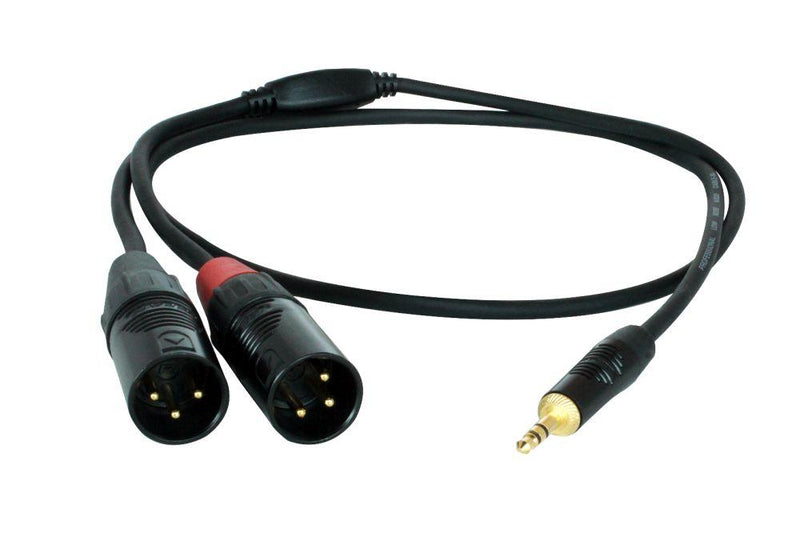 Digiflex Performance Series 1/8" to Dual Male XLR Cable - 15'