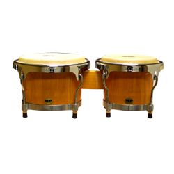 Mano Percussion Bongo Set 7” & 8” with Traditional Rims - Natural