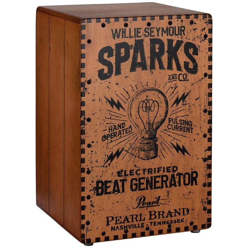 Pearl PBEC-210 Electronic Crate Style Cajon - Willie Seymour Sparks Graphic Finish