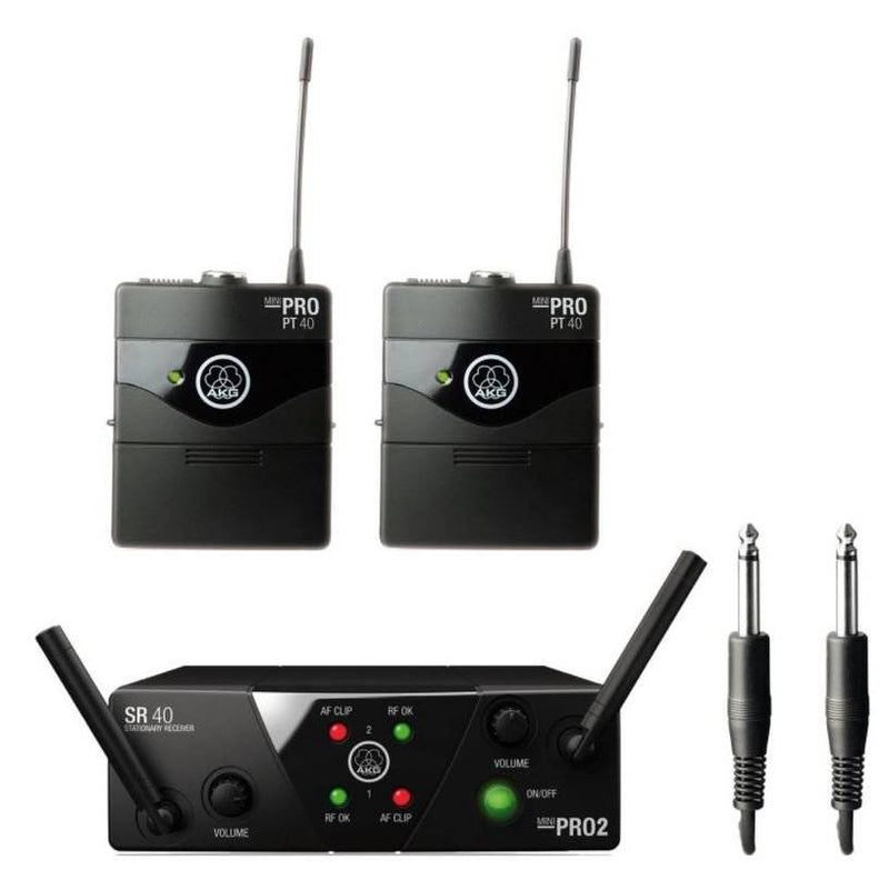 AKG WMS40 Dual Instrumental Wireless System Set