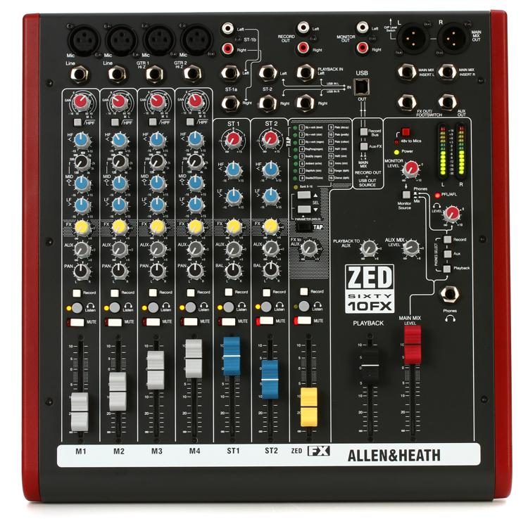Allen & Heath ZED60-10FX 4-Channel Mixer