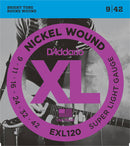 D'Addario EXL120 Nickel Wound Super Light 09-42