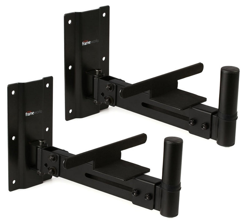 Gator Frameworks Adjustable Wall Mountable Speaker Stands (Pair)
