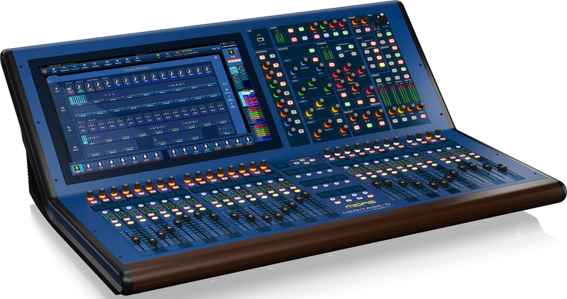 Midas Heritage HD96-24-CC-TP Digital Console With 144 Input Channels, 120 Flexible Mix Buses, 96 kHz Sample Rate, 21" Touch Screen and Touring Grade Road Case