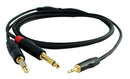 Digiflex HIN-1K-2P 1/8" to Dual 1/4" Cable - 10'