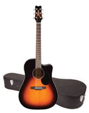 Jasmine JD39CE Acoustic-Electric Guitar With Hardshell Case - Sunburst