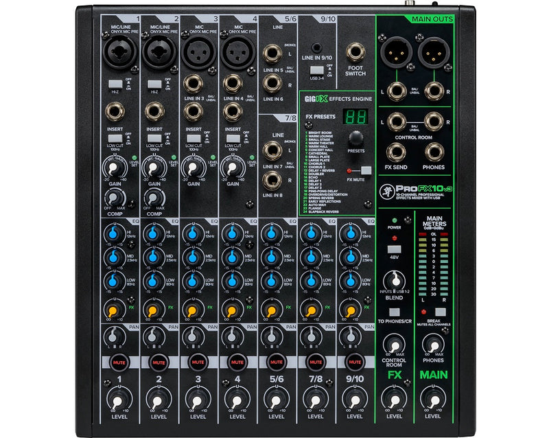 Mackie ProFX10v3 10-Channel Professional Effects Mixer with USB Sonorisation Trans-Musical