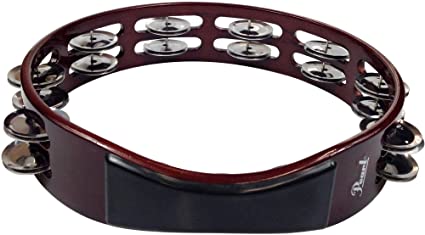 Pearl PTH-10S Headless Wood Tambourine 10" with Stainless Steel Jingles
