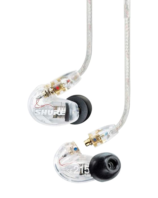 Shure SE215 Sound-Isolating In-Ear Earphones (Clear)